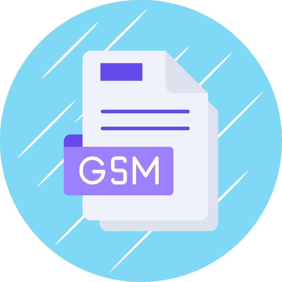 Gsm Flat Blue Circle Icon vector