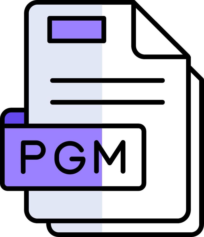 Pgm Filled Half Cut Icon vector