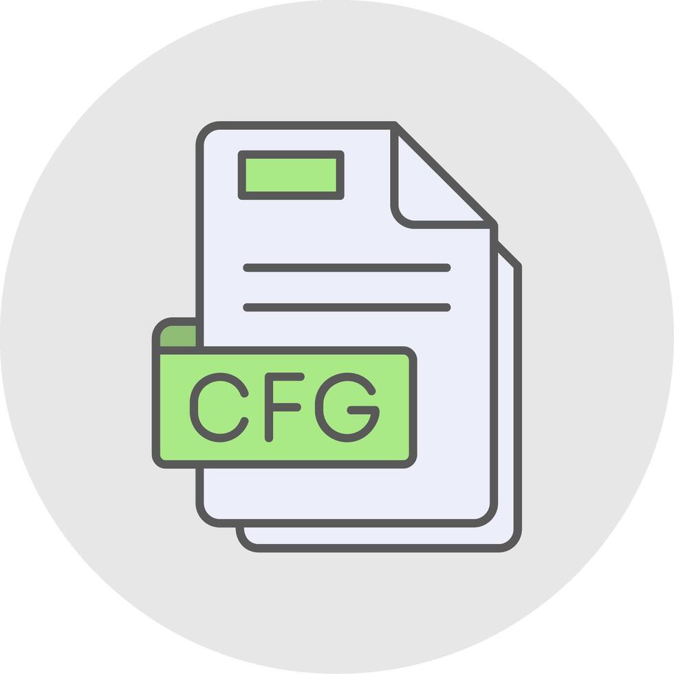 Cfg Line Filled Light Circle Icon vector