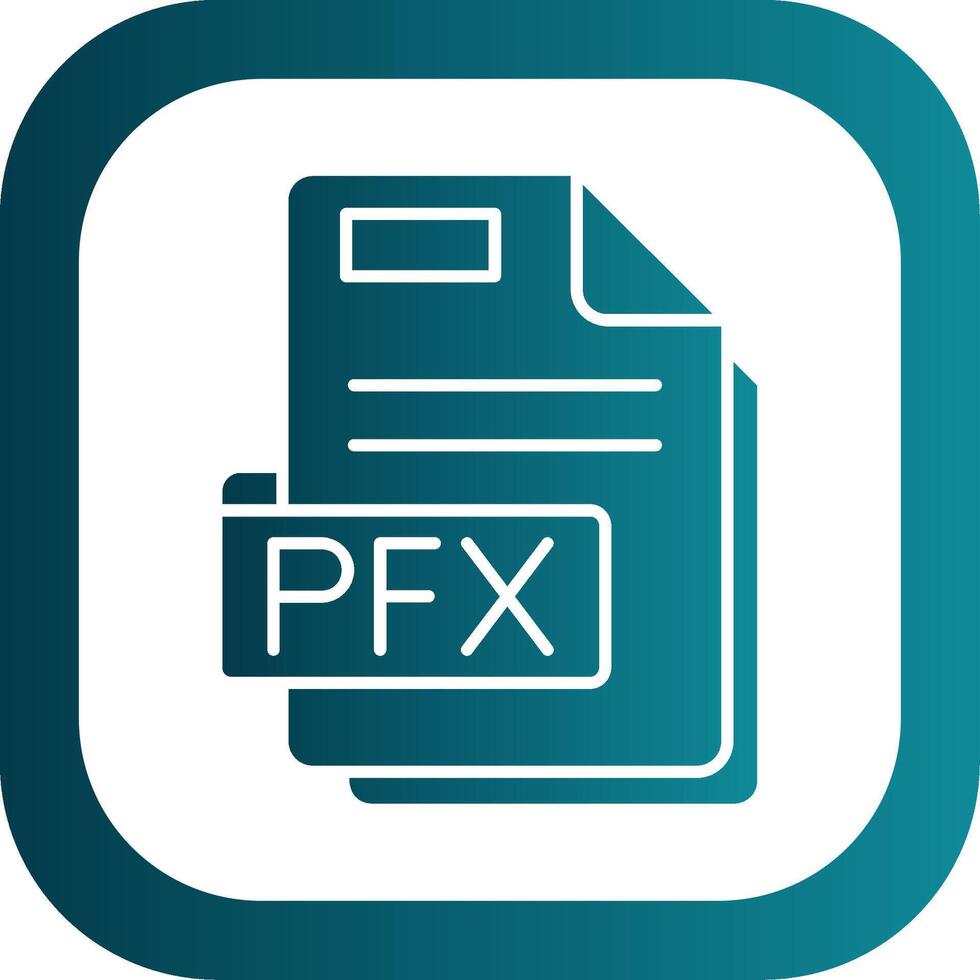 Pfx Glyph Gradient Round Corner Icon vector