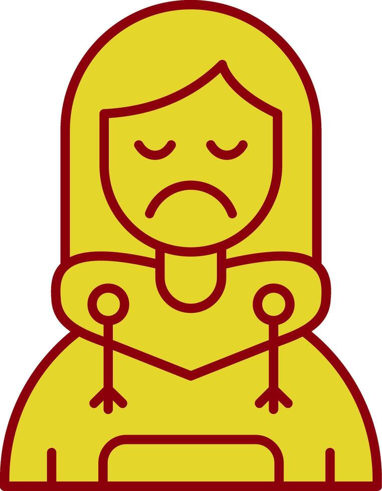 Sad Vintage Icon vector