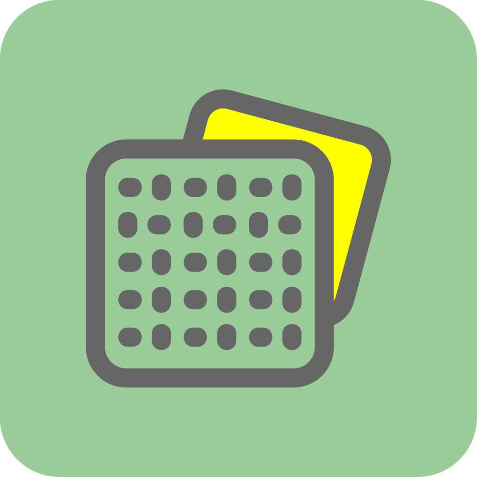 Pattern Filled Yellow Icon vector