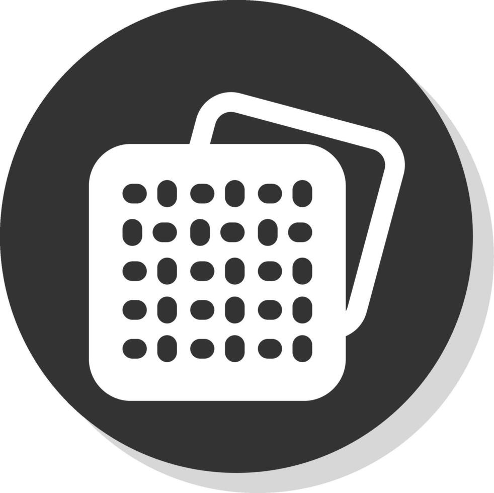 Pattern Glyph Grey Circle Icon vector