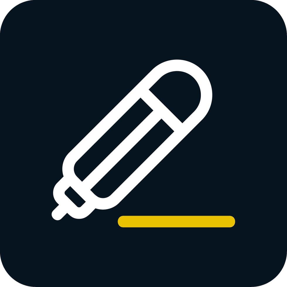 Pencil Line Yellow White Icon vector