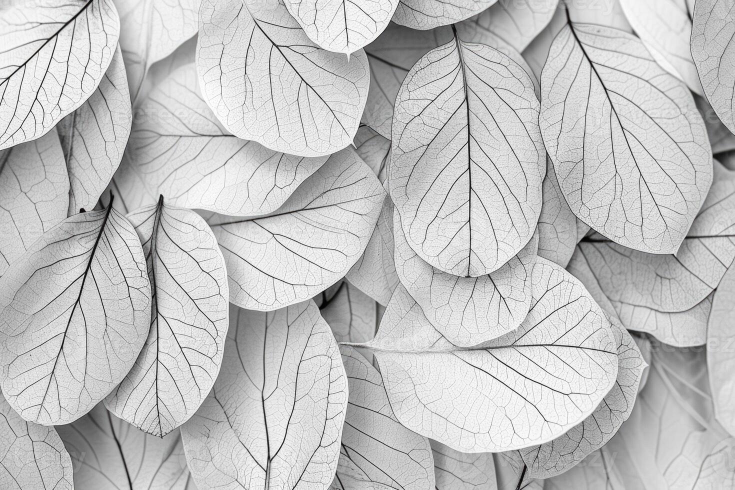 AI generated Texture of dry petals and transparent leaves as natural background. photo