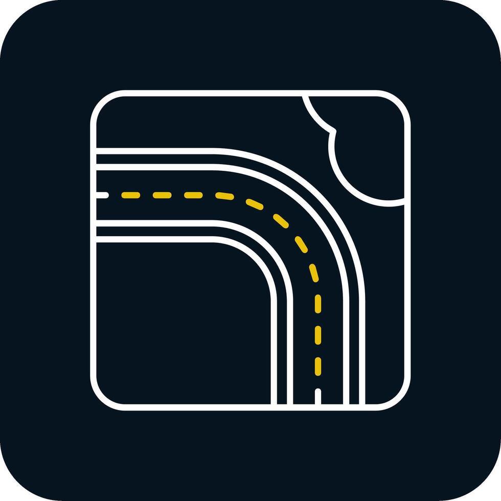 Highway Line Yellow White Icon vector