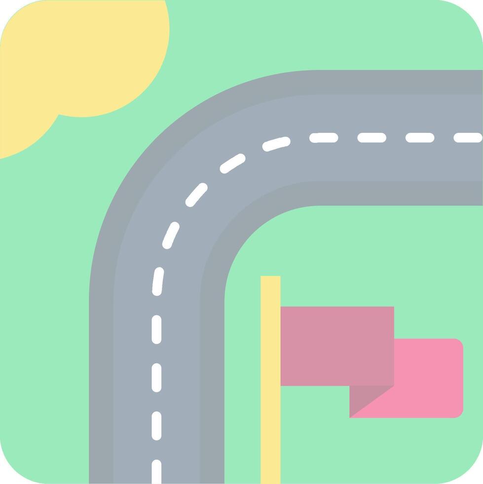 Destination Flat Light Icon vector