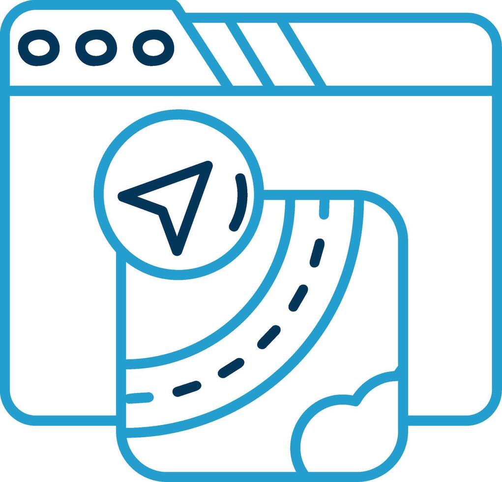 Gpu Line Blue Two Color Icon vector