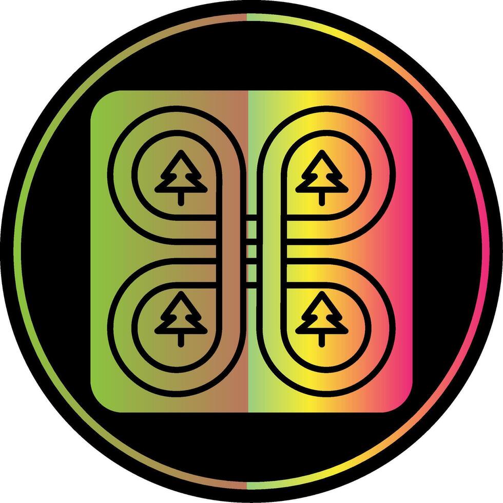 Overpass Glyph Due Color Icon vector