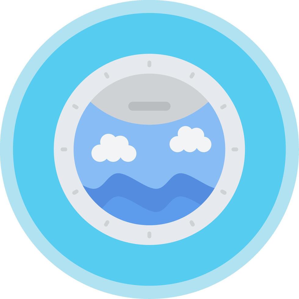 Porthole Flat Multi Circle Icon vector