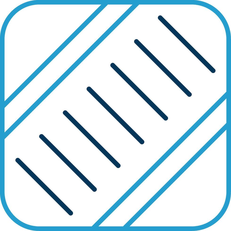 Crossing Line Blue Two Color Icon vector