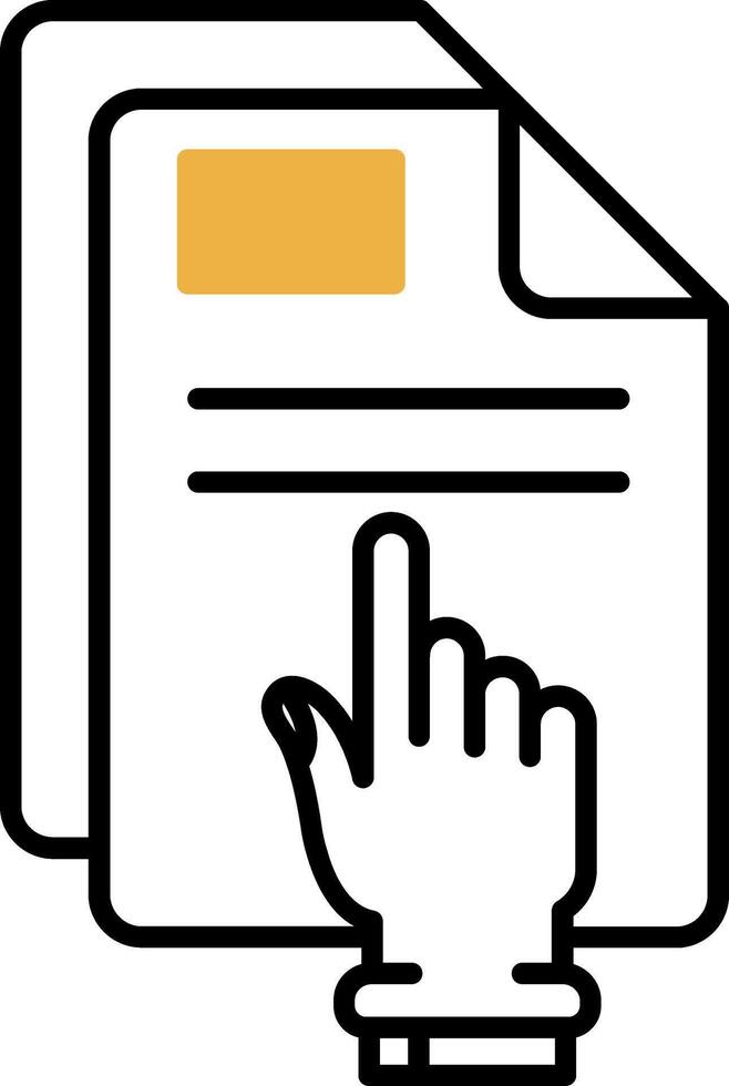 Click Skined Filled Icon vector