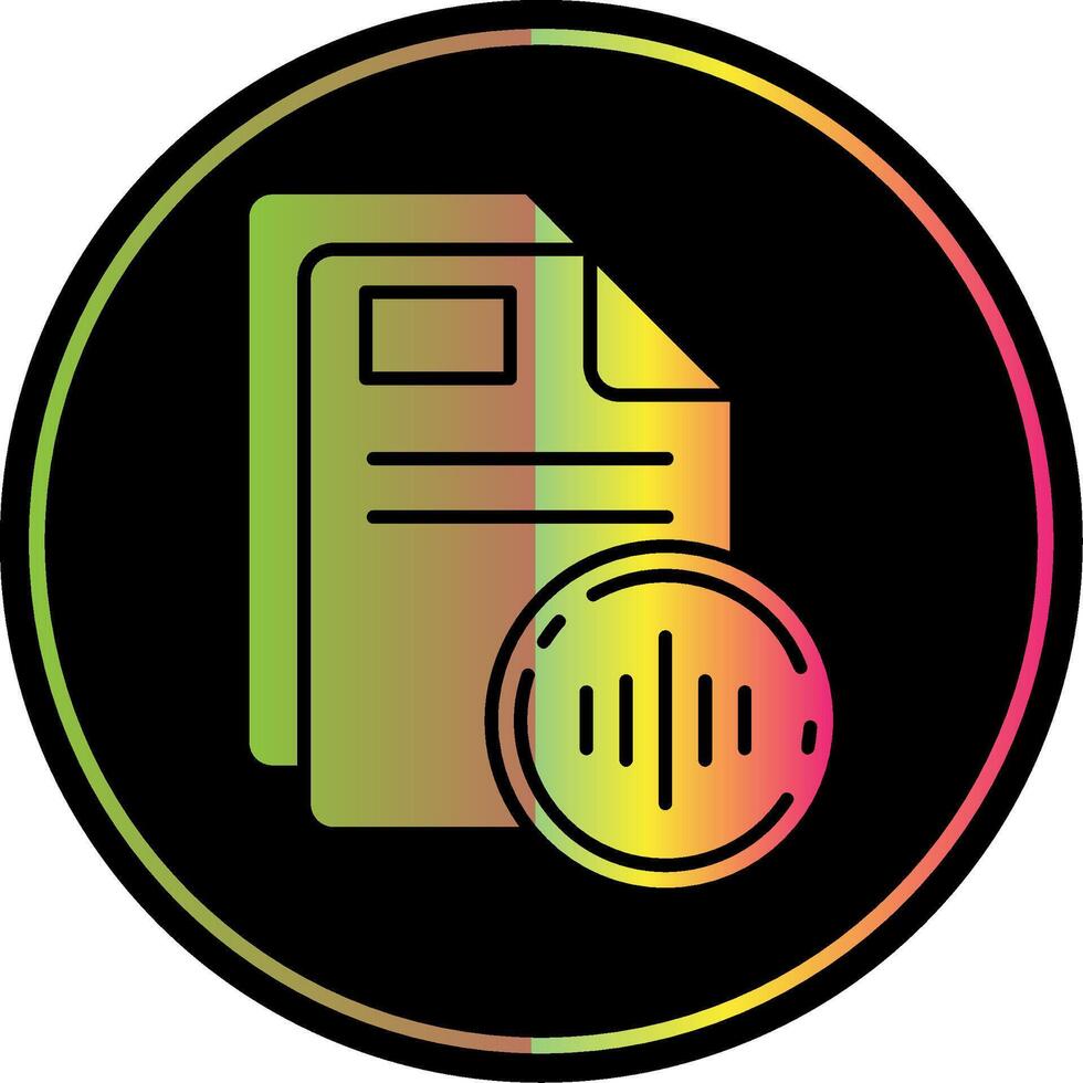 Audio Glyph Due Color Icon vector