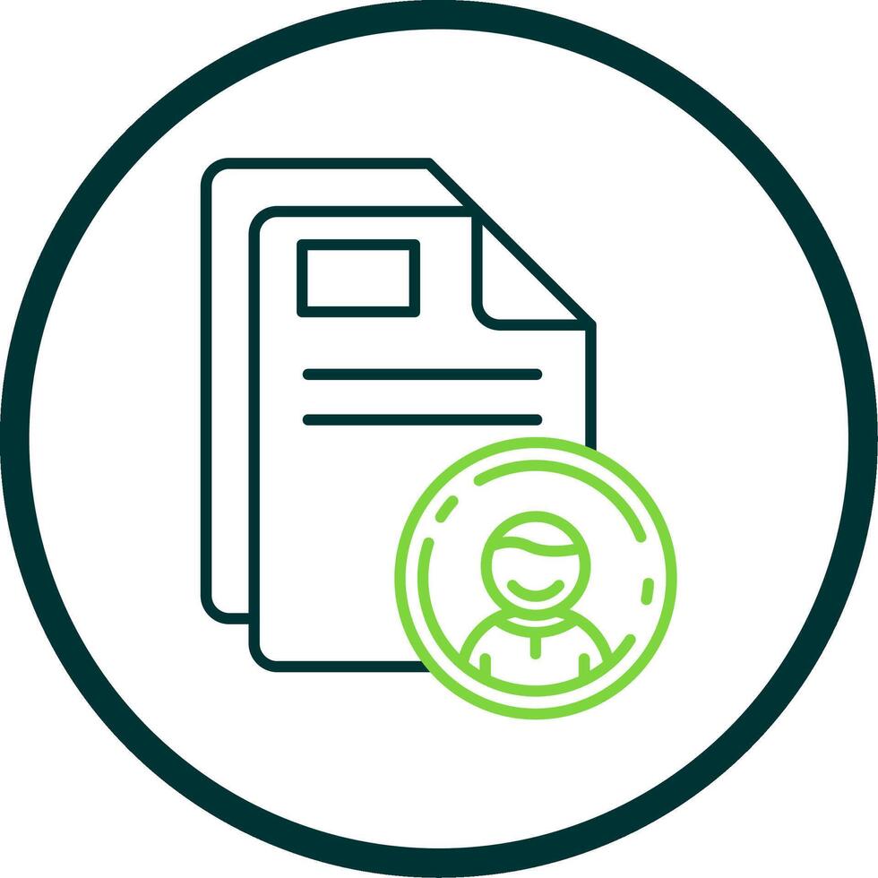 Identification Line Circle Icon vector