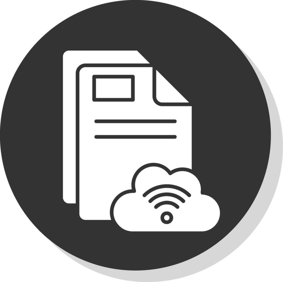 Cloud Glyph Grey Circle Icon vector
