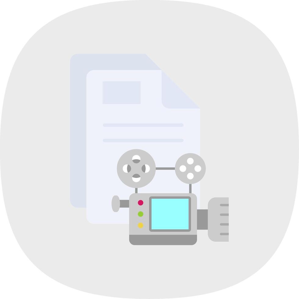 Video Flat Curve Icon vector