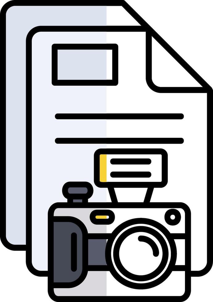 Picture Filled Half Cut Icon vector