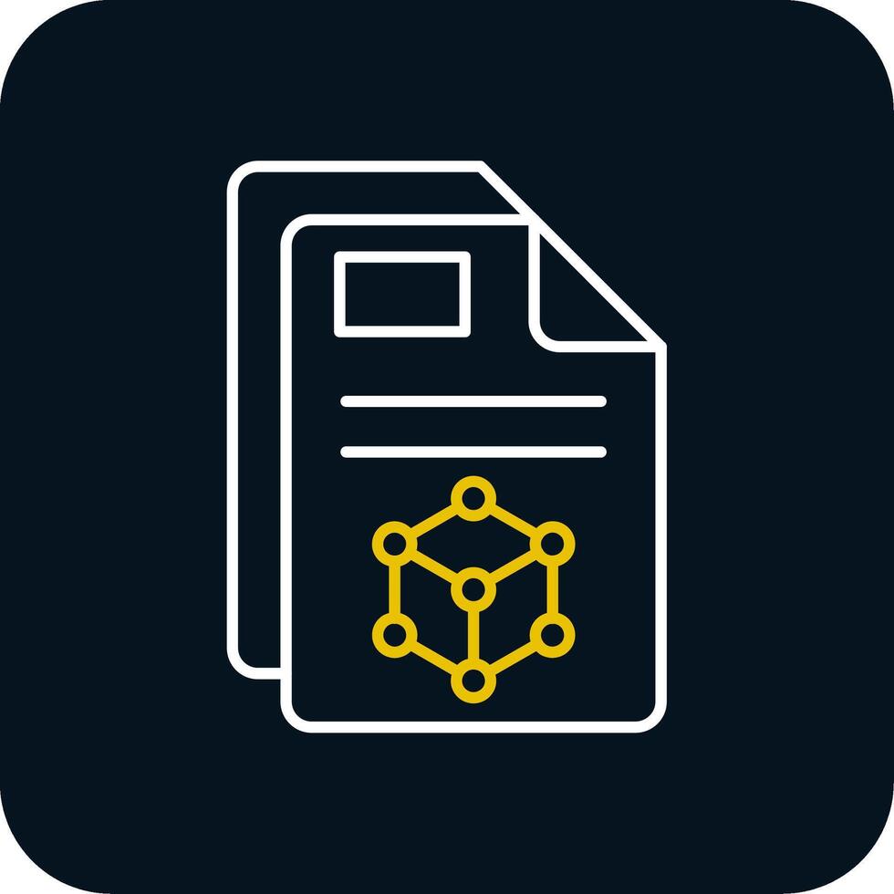 3d Line Yellow White Icon vector