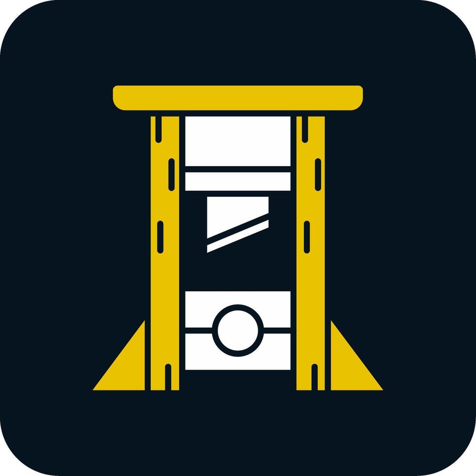 Guilotine Glyph Two Color Icon vector