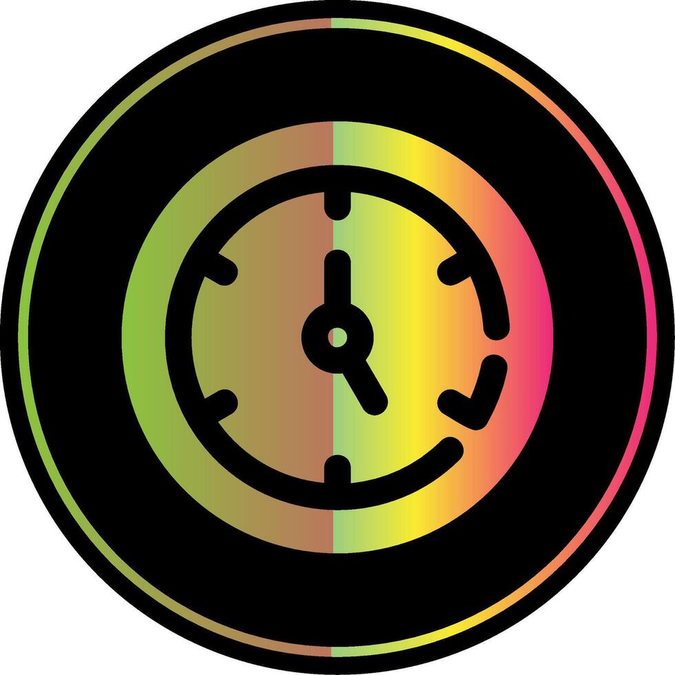 Timer Glyph Due Color Icon vector