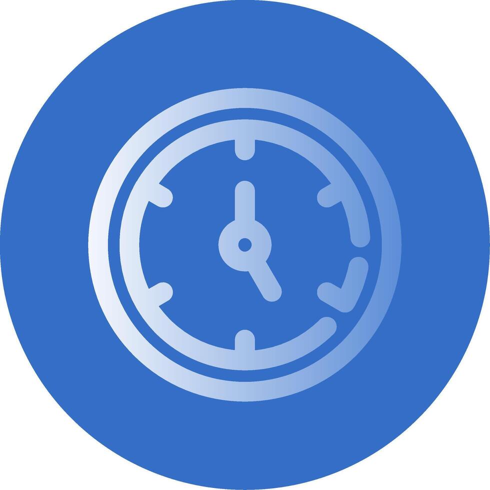 Timer Gradient Line Circle Icon vector