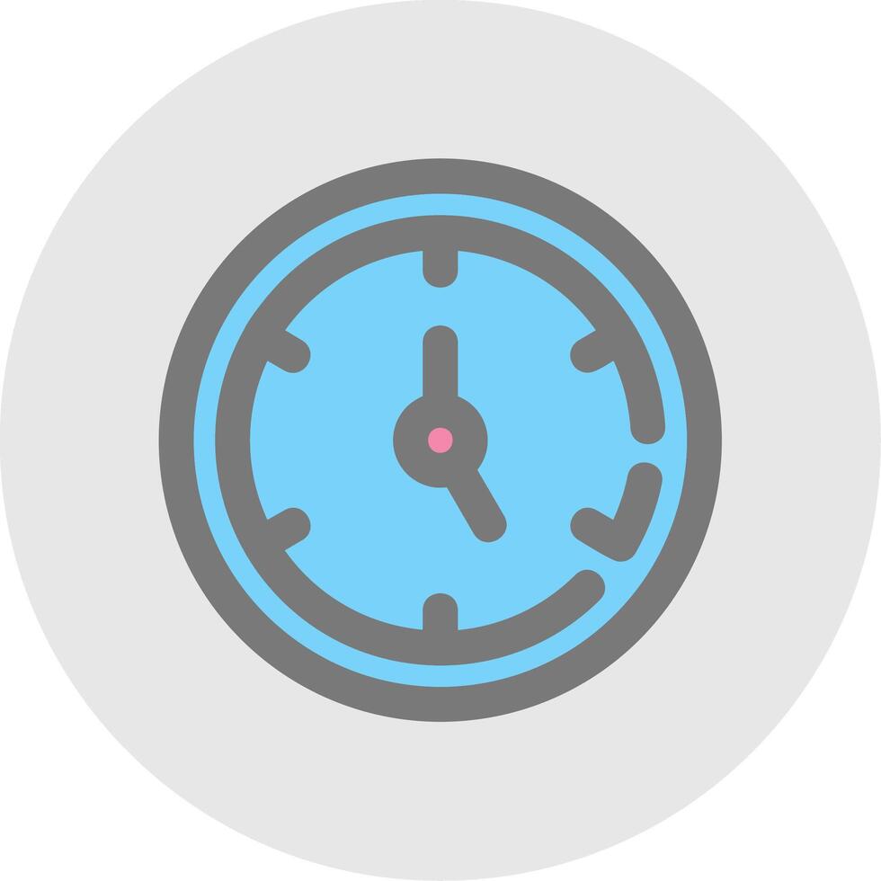 Timer Line Filled Light Circle Icon vector