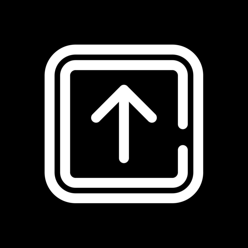 Arrow Line Inverted Icon vector