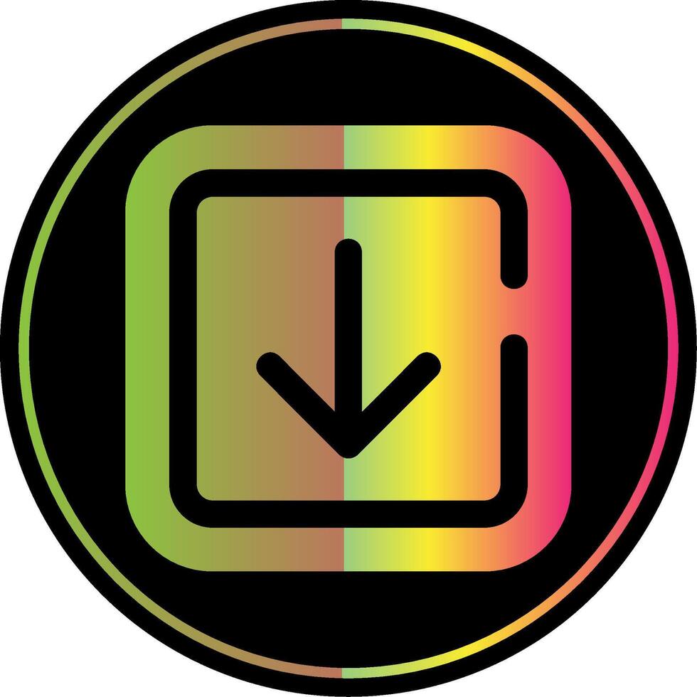 Arrow Glyph Due Color Icon vector