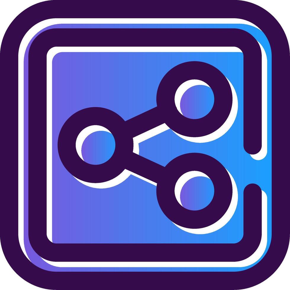 Share Gradient Filled Icon vector