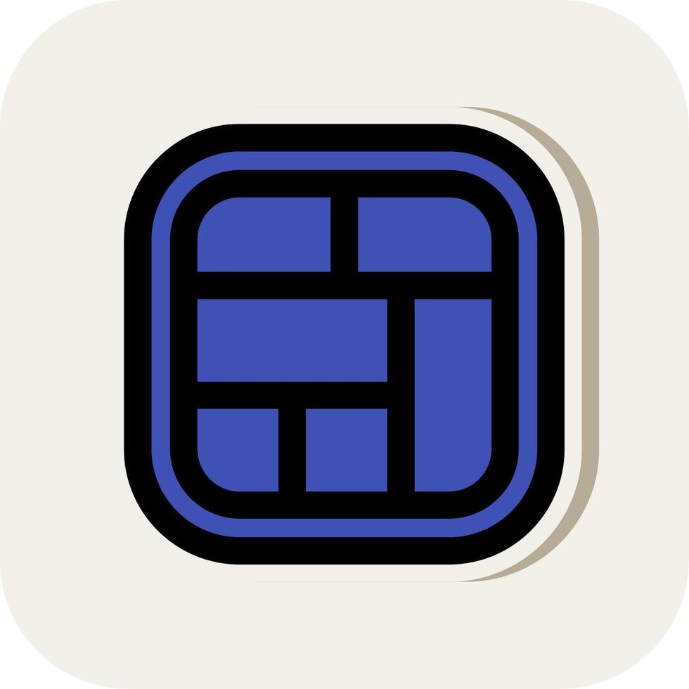 Layout Line Filled White Shadow Icon vector