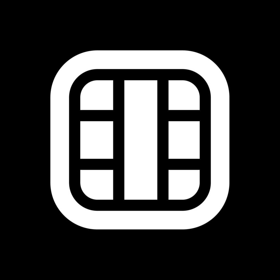 Layout Glyph Inverted Icon vector