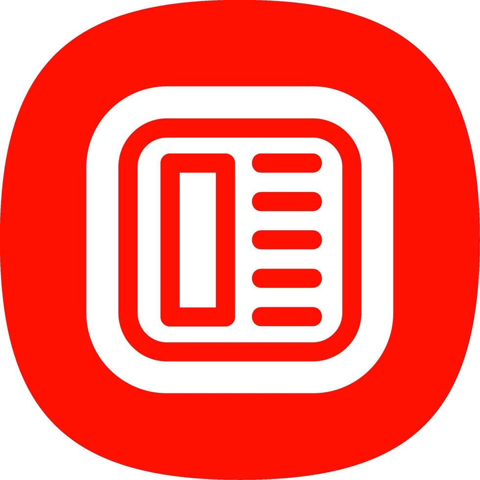 Layout Glyph Curve Icon vector