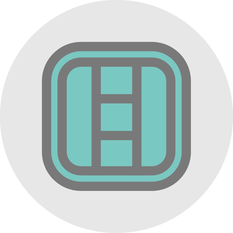 Layout Line Filled Light Circle Icon vector