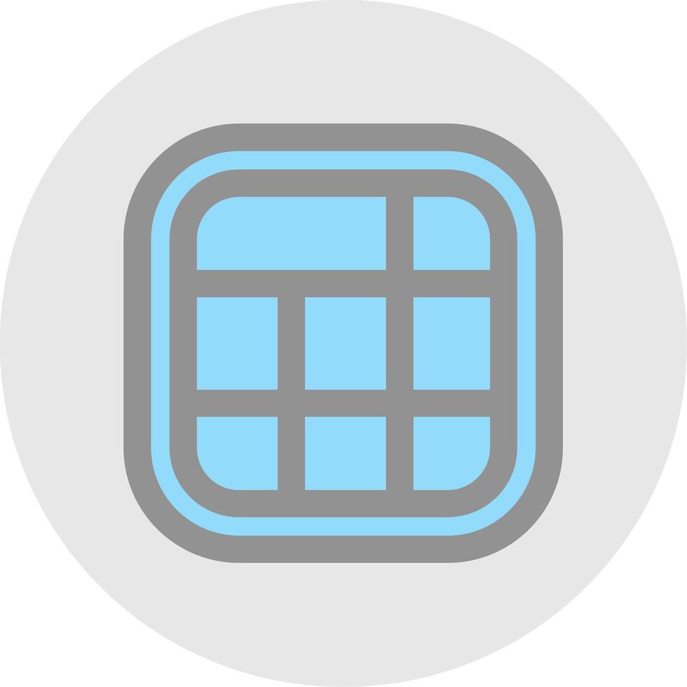 Layout Line Filled Light Circle Icon vector