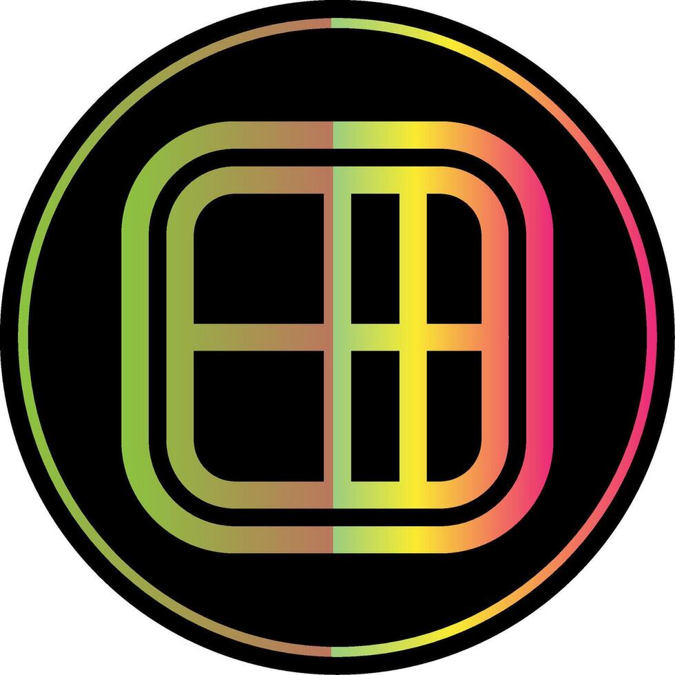 Layout Line Gradient Due Color Icon vector