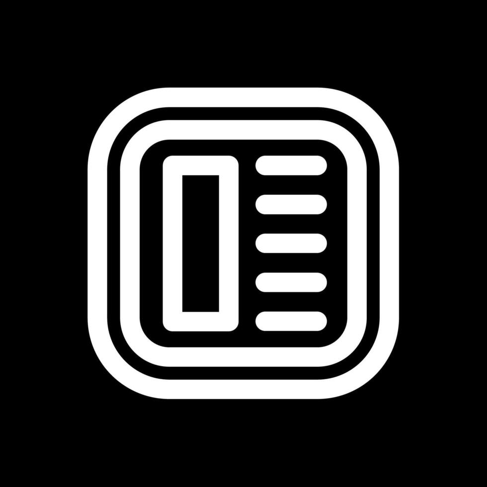 Layout Line Inverted Icon vector