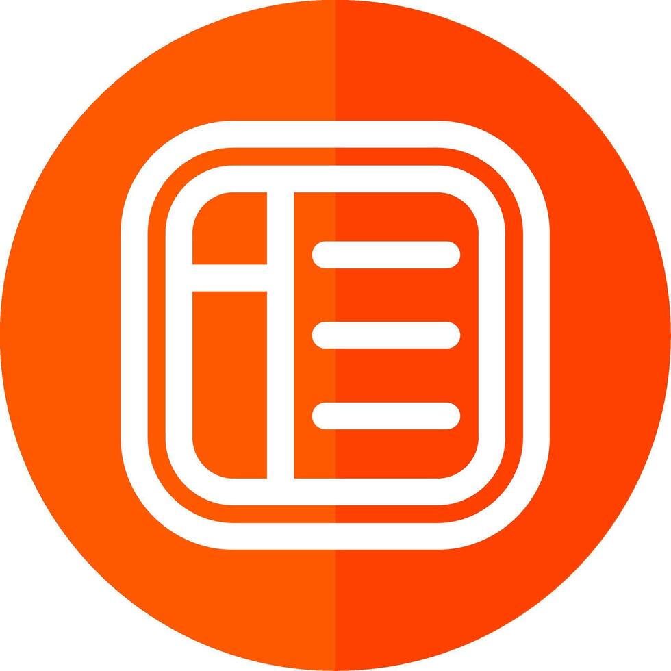 Layout Line Red Circle Icon vector