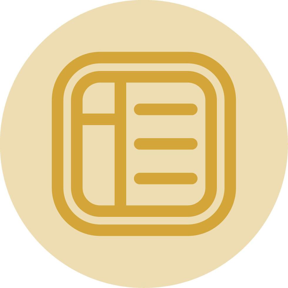 Layout Line Yellow Circle Icon vector