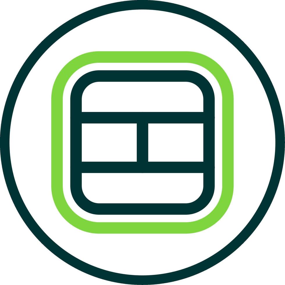 Layout Line Circle Icon vector
