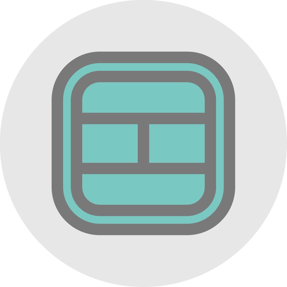 Layout Line Filled Light Circle Icon vector