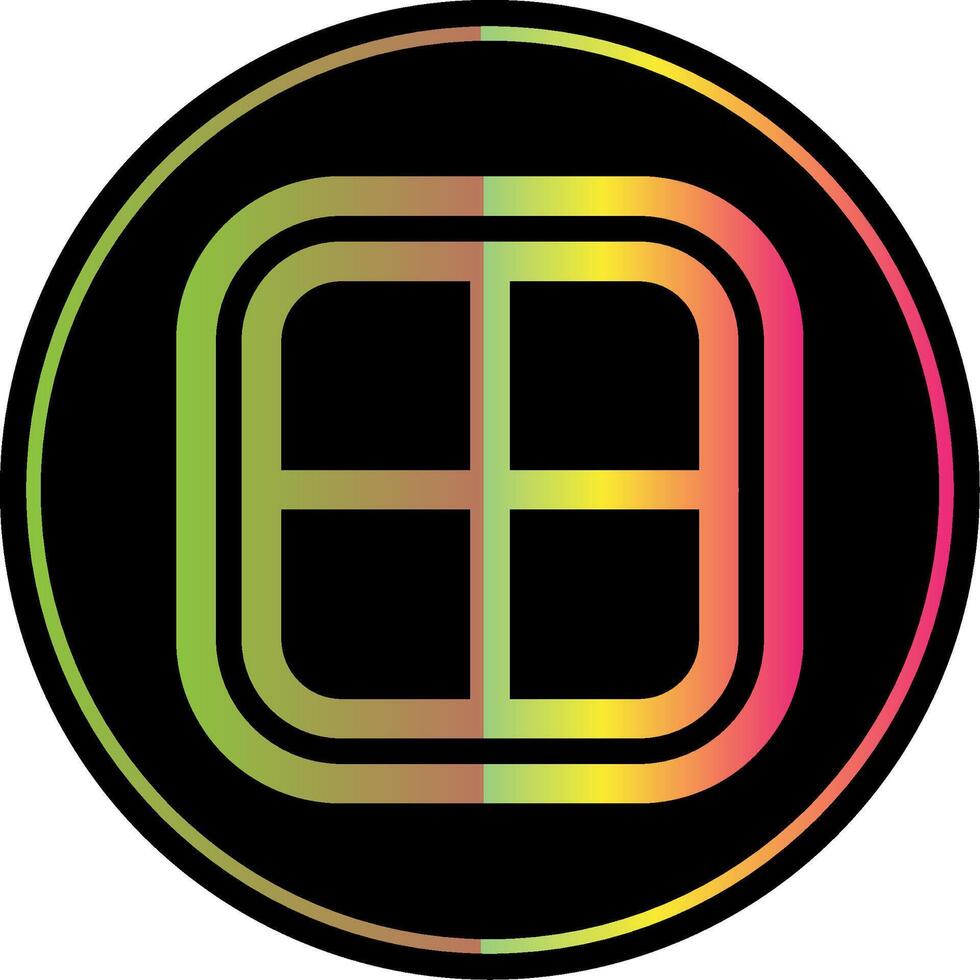 Layout Line Gradient Due Color Icon vector