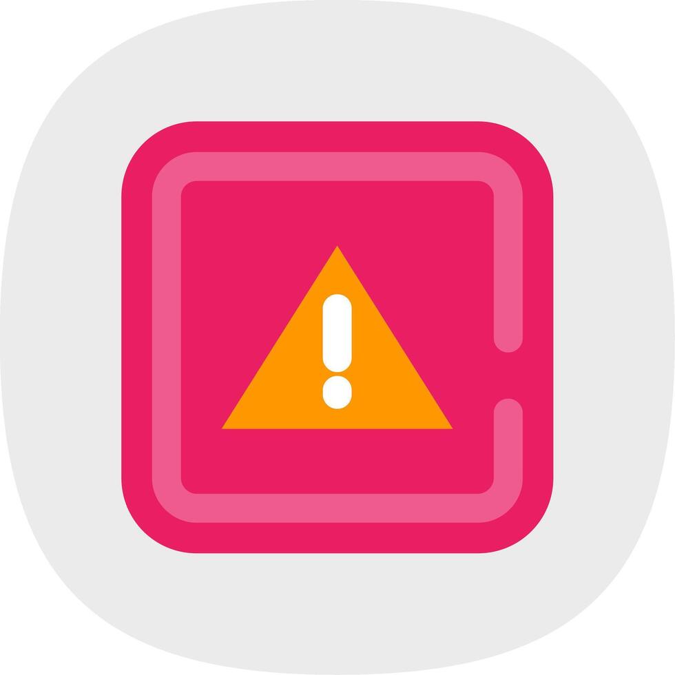 Alert Flat Curve Icon vector