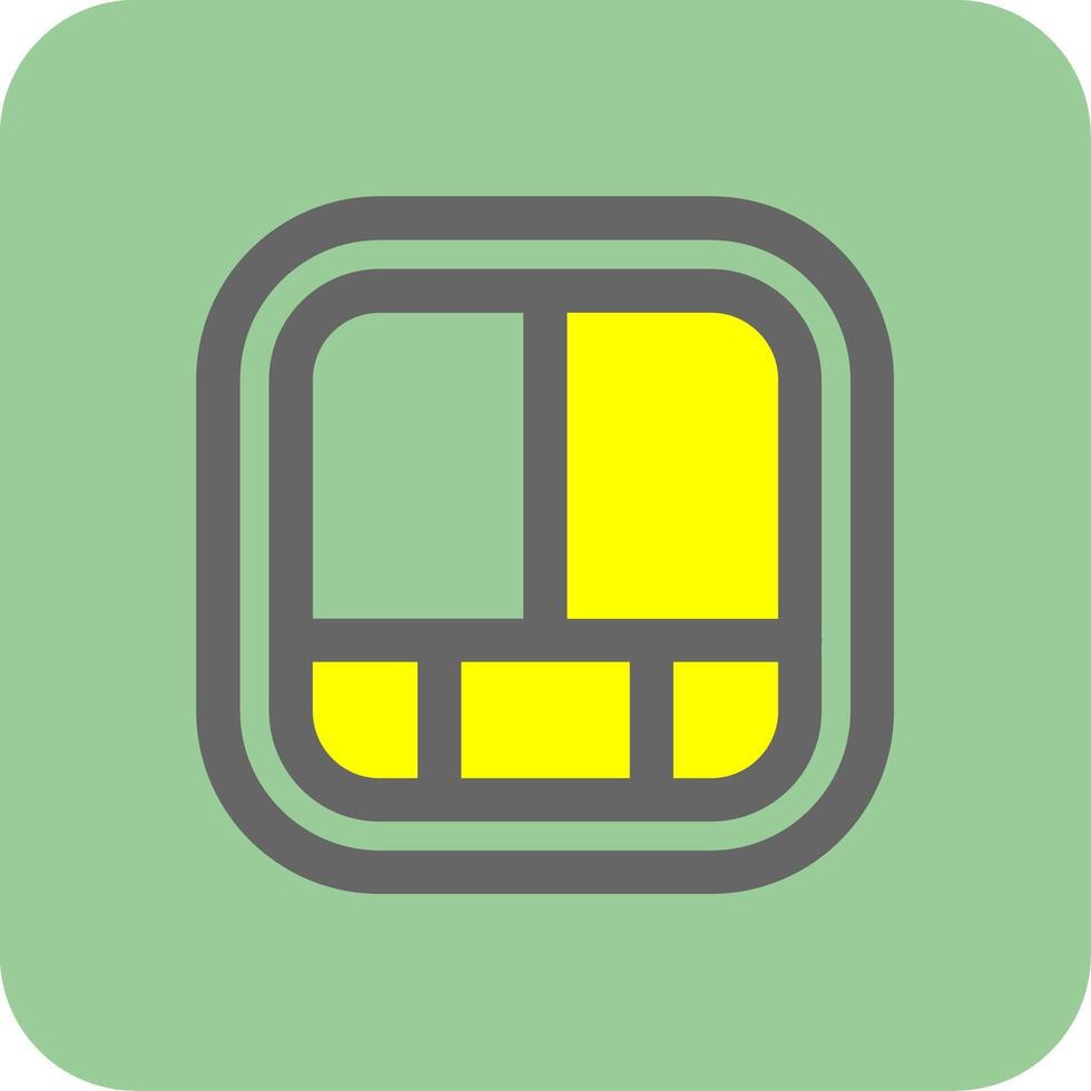 Layout Filled Yellow Icon vector