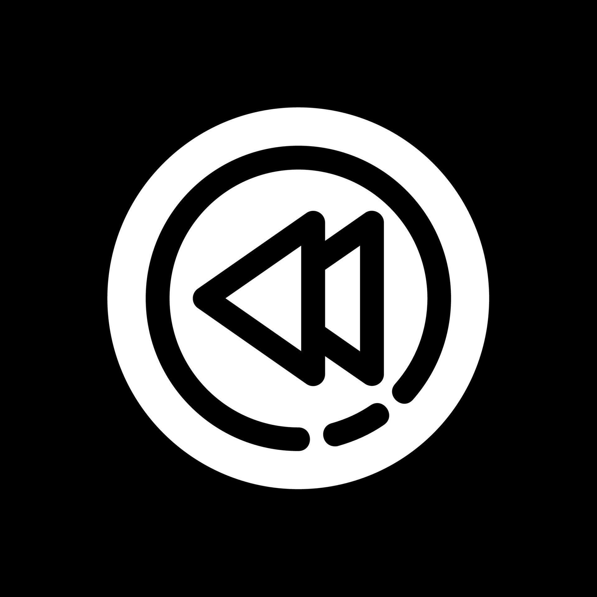 Rewind Glyph Inverted Icon 41721310 Vector Art at Vecteezy