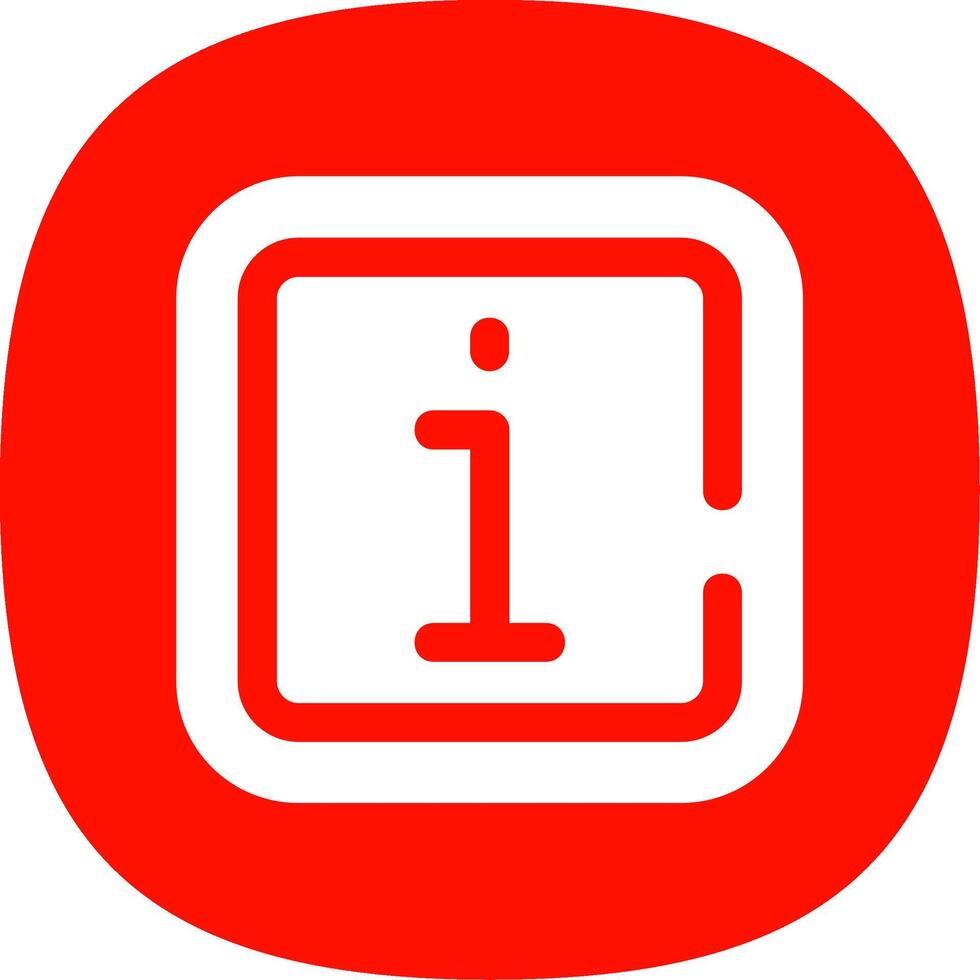 Info Glyph Curve Icon vector