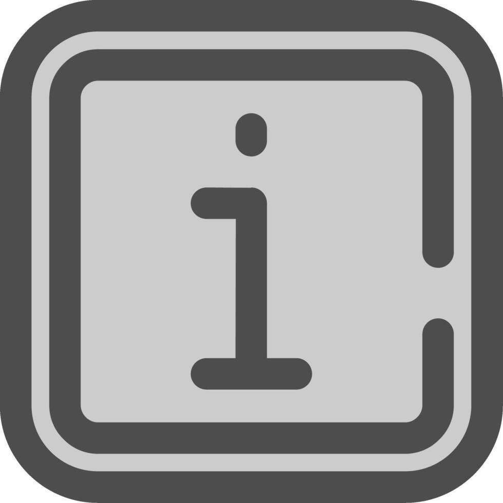 Info Line Filled Greyscale Icon vector