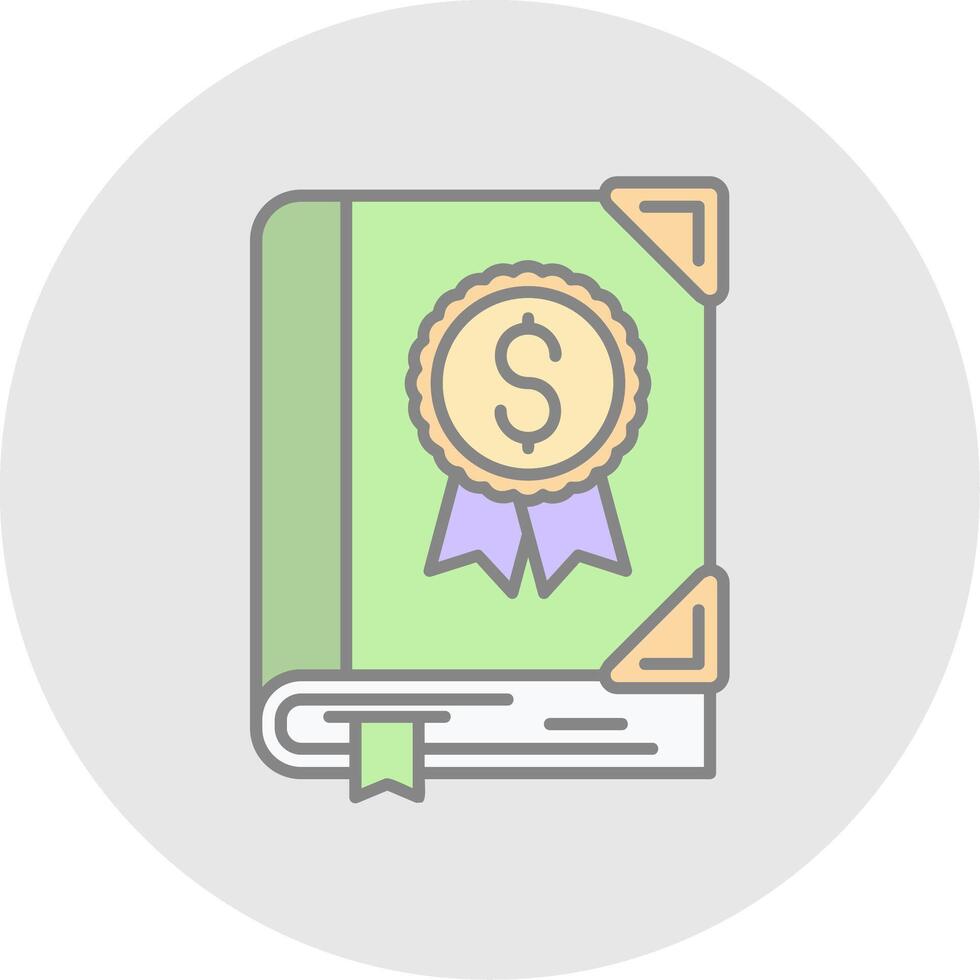 Valuable Line Filled Light Circle Icon vector