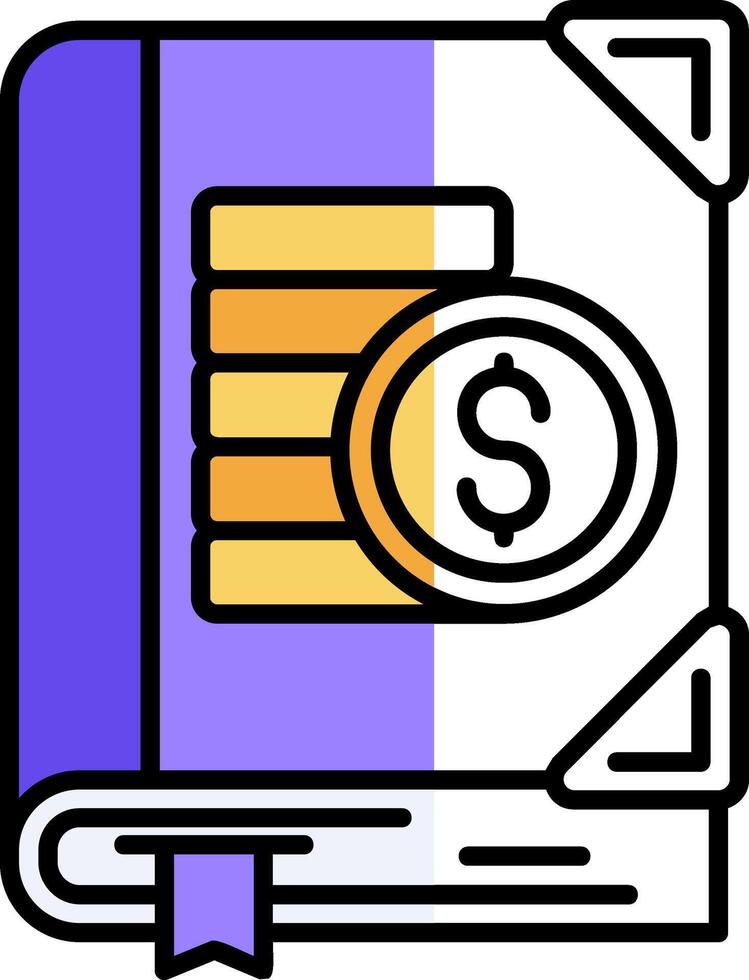 Budgeting Filled Half Cut Icon vector