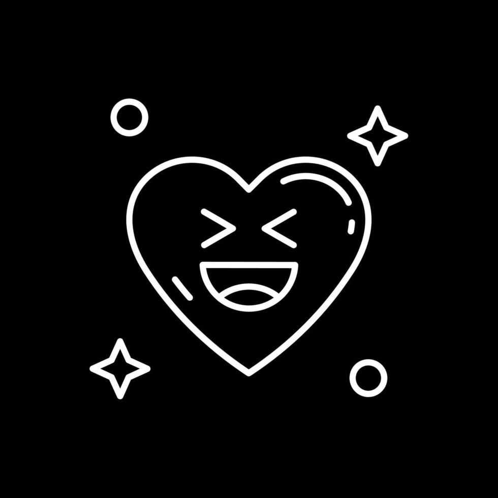 Laugh Line Inverted Icon vector