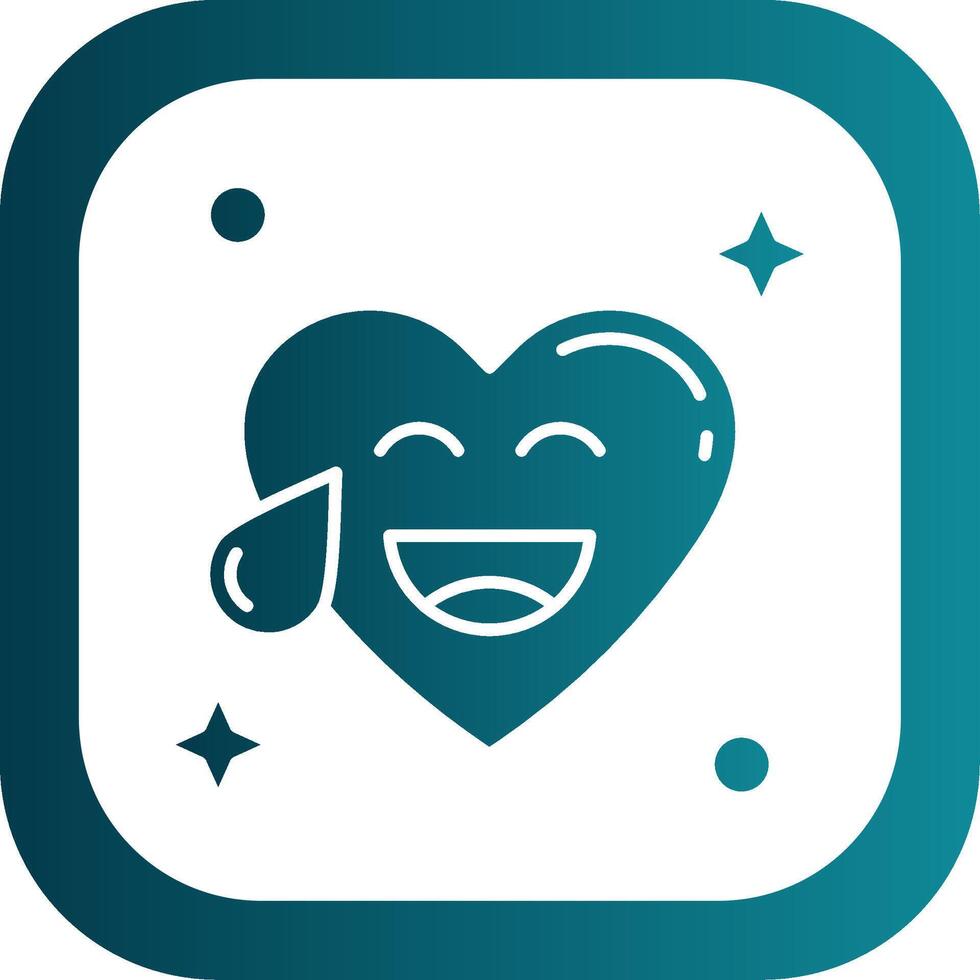 Sweat Glyph Gradient Round Corner Icon vector